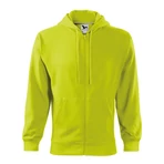 Kép 2/3 - MALFINI 410 ZIPPES-CSUKLYÁS PULÓVER LIME