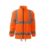 Kép 1/3 - RIMECK HV FLEECE JACKET JÓL LÁTHATÓSÁGI POLÁR PULÓVER FLUORESZKÁLÓ NARANCS