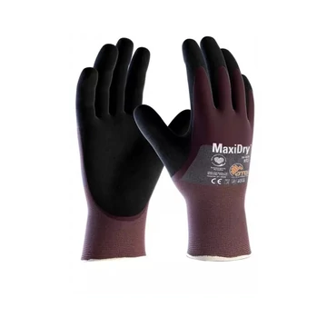 ATG MAXIDRY MÁRTOT MUNKAVÉDELMI KESZTYŰ FEKETE-LILA