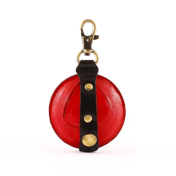 BŐR APRÓPÉNZT TARTÓ FEKETE-PIROS