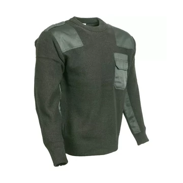 M-TRAMP KEREKNYAKÚ KÖTÖTT PULÓVER ZÖLD 