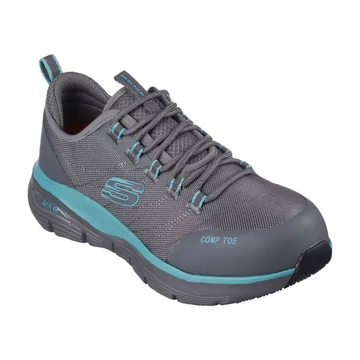 SKECHERS WORK ARCH FIT SR-EBINAL NŐI MUNKAVÉDELMI CIPŐ SZÜRKE-ZÖLD