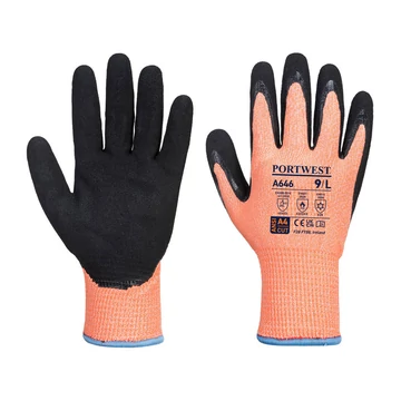 Portwest Vis-Tex Winter HR Cut nitril kesztyű narancs/fekete