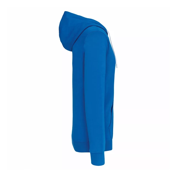 KARIBAN 466 ZIPPES-CSUKLYÁS PULÓVER KÉK-FEHÉR