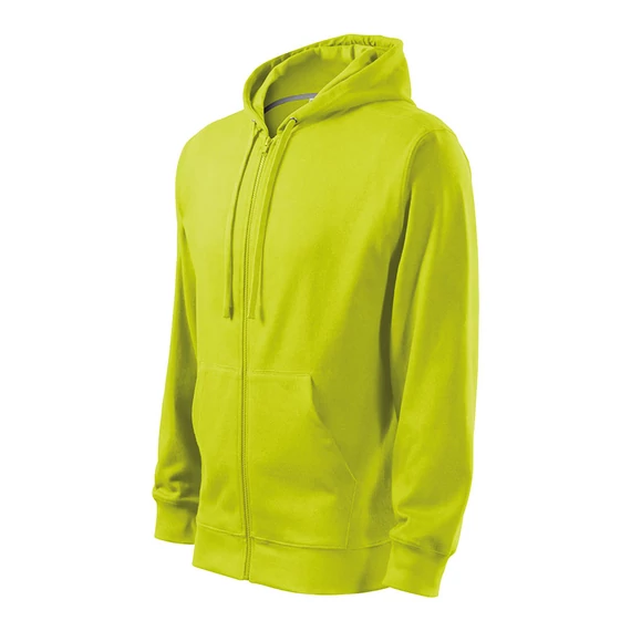MALFINI 410 ZIPPES-CSUKLYÁS PULÓVER LIME