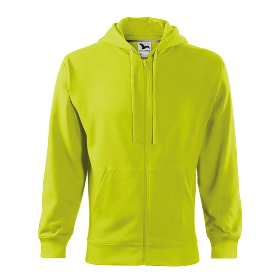 MALFINI 410 ZIPPES-CSUKLYÁS PULÓVER LIME