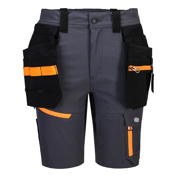Portwest EV4 holster rövidnadrág (levehető holster zsebbel) metál szürke