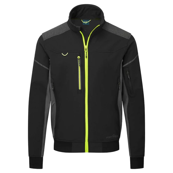 PORTWEST EV4 Softshell bomber dzseki (3L) fekete hosszított