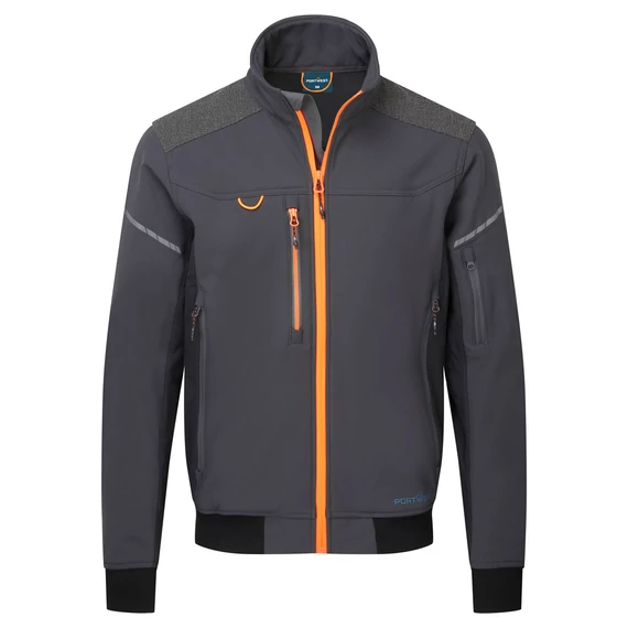 PORTWEST EV4 Softshell bomber dzseki (3L) metál szürke hosszított