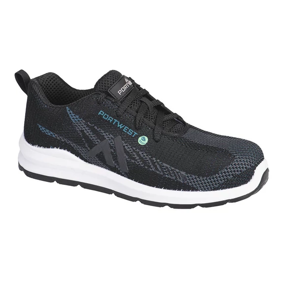 Portwest FX2 Eco Fly Composite Trainer S1PS SR FO munkavédelmi cipő fekete/kék
