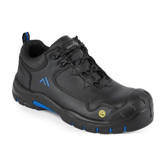 Portwest Apex munkavédelmi félcipő ESD S3S HRO SR SC FO fekete/kék