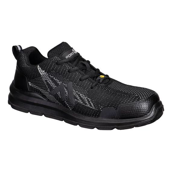 Portwest FC32 - Composite Textile Trainer munkavédelmi cipő S1PS ESD SR FO fekete/szürke