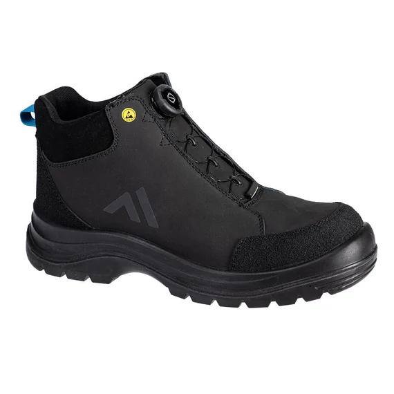 Portwest ESD munkavédelmi bakancs FX2 Ridge Composite Mid Boot S3S SR FO fekete