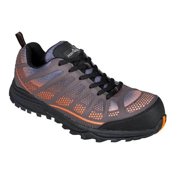 Portwest Compositelite Low Cut Spey S1P Trainer munkavédelmi cipő narancs/fekete