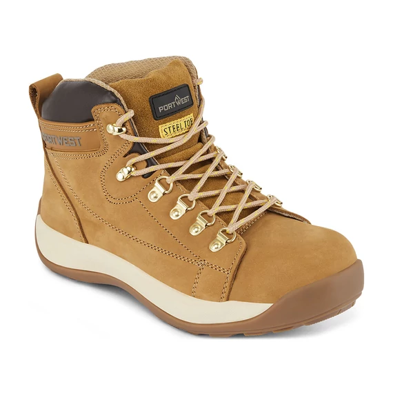 Portwest Steelite Mid Cut nubuk védőbakancs, SB HRO méz