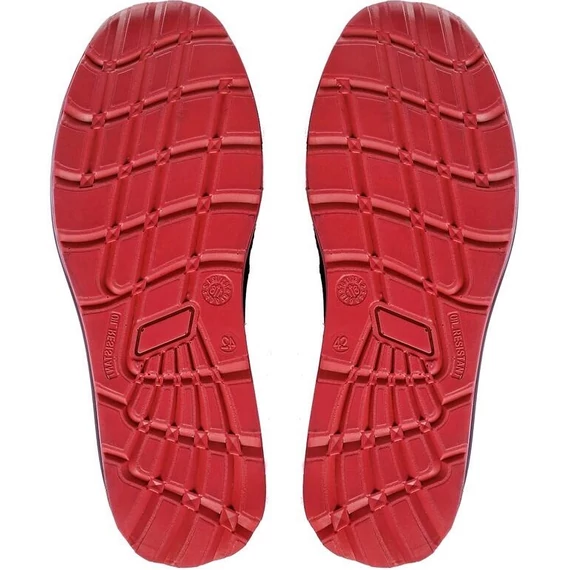 CXS TEXLINE DOLIN S1 TEXTIL FÉLCIPŐ FEKETE PIROS