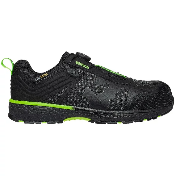 BENNON PREDATOR S3 ESD ULTRAKÖNNYŰ FÉLCIPŐ FEKETE-LIME