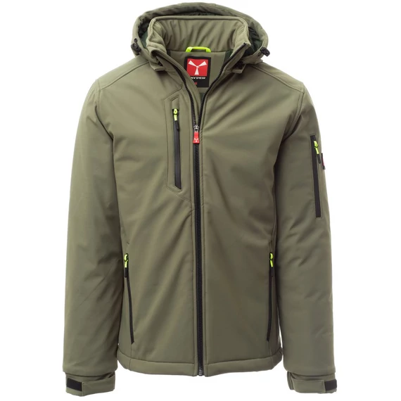 PAYPER CREEK PAD BÉLELT SOFTSHELL KABÁT KATONAI ZÖLD ZÖLD