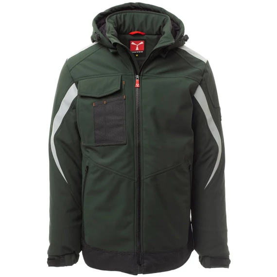 PAYPER WONDER PAD BÉLELT SOFTSHELL KABÁT ERDŐZÖLD-FEKETE